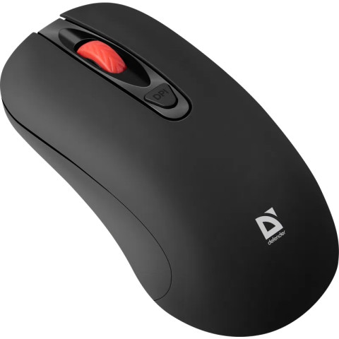 Мишка Defender Nexus MS-195 бездротова, 4 кн. до 1600 dpi, безшумна, чорна