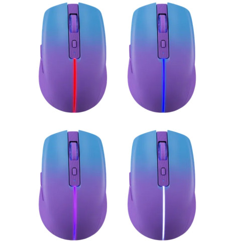 Мишка Defender Mystery MM-301, бездротова Bluetooth+2.4G, 1600 dpi., 4кн., 500mAh, LED, фіолетова