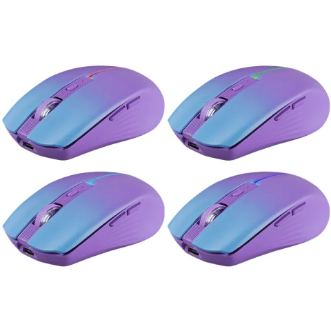Мишка Defender Mystery MM-301, бездротова Bluetooth+2.4G, 1600 dpi., 4кн., 500mAh, LED, фіолетова