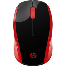 Мишка бездротова HP 200, 3 кн., 1000 dpi, чорно-червона