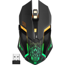 Мишка Defender Trigger GM-934, бездротова, ігрова, 6 кн. 3200 dpi, 350mAh, LED, чорна