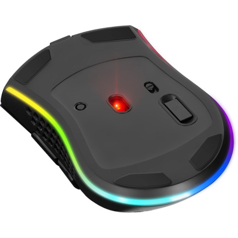 Мишка Defender Warlock GM-709L RGB ігрова, бездротова 2400dpi., 7кн., чорна