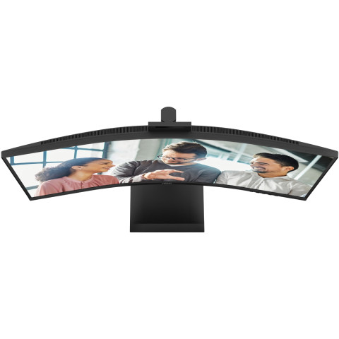 TFT 34" AOC CU34E4CW, WQHD, VA, 120Гц, вигн., 2xHDMI, DP, USB-C, RJ-45, USB-hub,cam,HAS, кол.,чорний