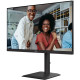 TFT 27" AOC U27E4CV, 4K UHD, IPS, 2xHDMI, DP, USB-C, RJ-45, USB hub, HAS, Pivot, кол., чорний
