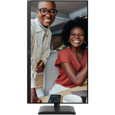 TFT 27" AOC U27E4CV, 4K UHD, IPS, 2xHDMI, DP, USB-C, RJ-45, USB hub, HAS, Pivot, кол., чорний