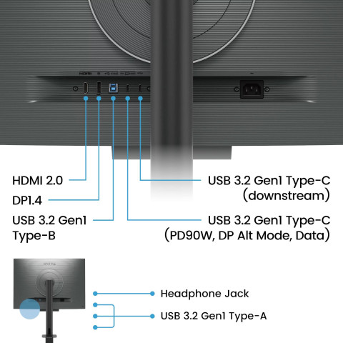 TFT 28.2" BenQ RD280UA, IPS, 3840x2560, 3:2, USB-C, HDMI, DP, HAS, ерго стійка, кол., металік-сірий