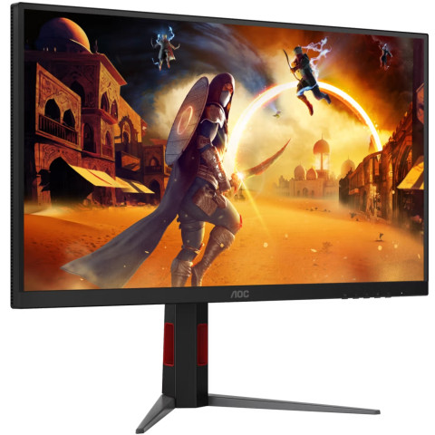 TFT 27" AOC U27G4XM, Fast IPS, 160Гц, 2хHDMI, DP, USB-hub, HAS, Pivot, чорно-червоний