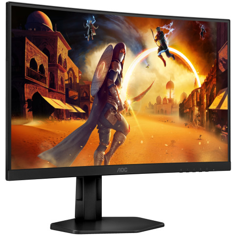 TFT 27" AOC C27G4ZXU, Fast VA, вигнутий, 280Hz, 2xHDMI, DP, USB-hub, HAS, колонки, чорний