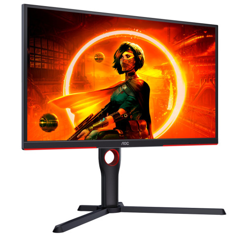 TFT 24.5" AOC 25G3ZM/BK, VA, 240Гц, 0,5 мс, 2х HDMI, DP, USB-hub, HAS, Pivot, чорний
