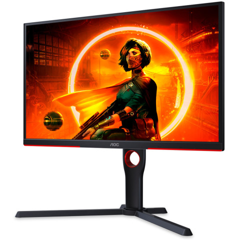 TFT 24.5" AOC 25G3ZM/BK, VA, 240Гц, 0,5 мс, 2х HDMI, DP, USB-hub, HAS, Pivot, чорний