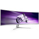 TFT 48.9" Philips 49M2C8900, OLED, DQHD, 240Hz, 0.03ms, 2хHDMI, DP, USB-C, USB-hub, HAS,колонки, біл
