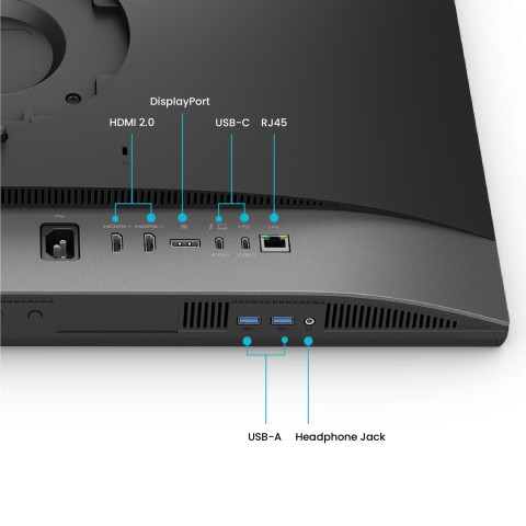 TFT 27" BenQ PD2770U, IPS, 4K UHD, HDMI, DP, USB-C, USB-hub, HAS, колонки, темно-сірий