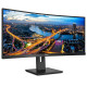 TFT 34" Philips 345B1C, VA, 3440x1440 WQHD, вигнутий, DP, HDMIx2, USB хаб, Pivot, колонки, чорний
