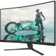 TFT 31.5" Philips 32M2C3500L, QHD, Fast VA, 180hz, вигнутий, 180hz, 2хHDMI, DP, темно-сірий