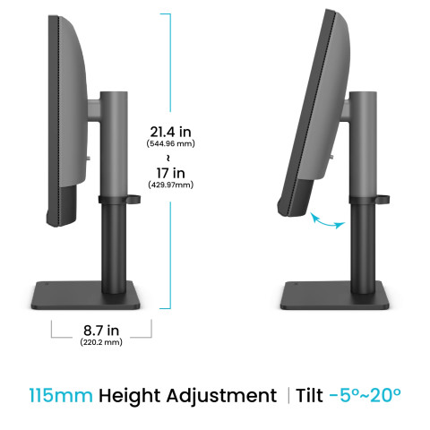 TFT 27" BenQ PD2706QN, QHD, IPS, HDMI, DP, USB-C, HAS, Pivot, колонки, темно сірий