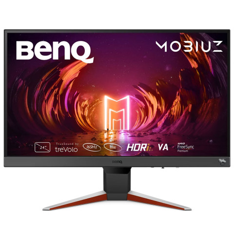 TFT 24" BenQ EX240N, VA, 165 Hz, 1 мс, HDMI, DP, колонки, темно-сірий