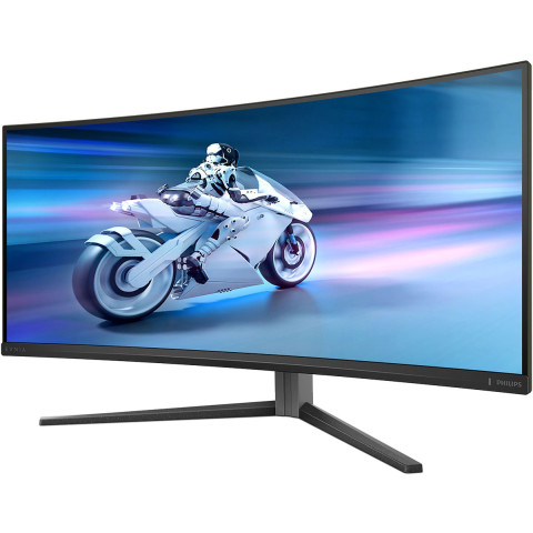 TFT 34" Philips 34M2C6500, QD-OLED, UWQHD, 175hz, вигн, 2xHDMI, DP, USB-hub, HAS, cинювато-сір