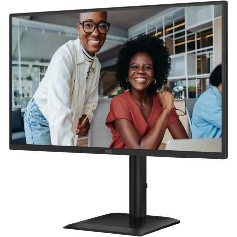 TFT 27" AOC Q27E4U, QHD, 120Hz, HDMI, DP, USB-hub, HAS, Pivot, колонки, чорний