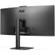 TFT 34" AOC CU34V5CW/BK, WQHD, VA, 100Гц, 1 мс, вигнутий, HDMI, DP, USB-C, USB-hub, webcam, колонки