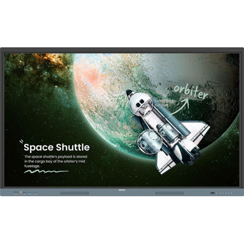 Інтерактивна панель 75" BenQ RE7504, IPS, UHD, 8Гб/ 128Гб, колонки, кріплення, чорна