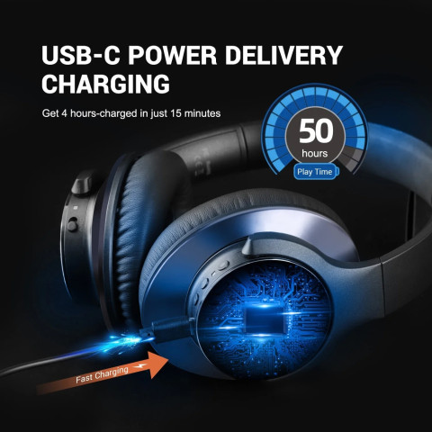 Гарнітура OneOdio A10, Bluetooth+3,5мм Black