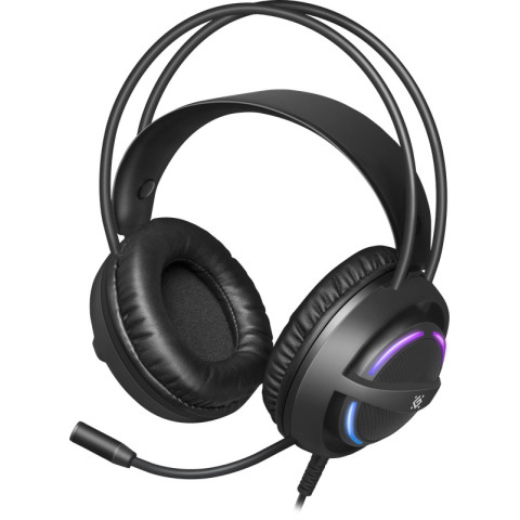 Ігрова гарнітура Defender Dexter RGB, кабель 2.2 м, чорна