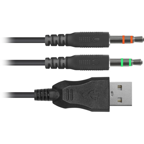Ігрова гарнітура Defender Dexter RGB, кабель 2.2 м, чорна