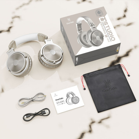 Гарнітура OneOdio Studio Pro C, Bluetooth+3,5мм, Silver