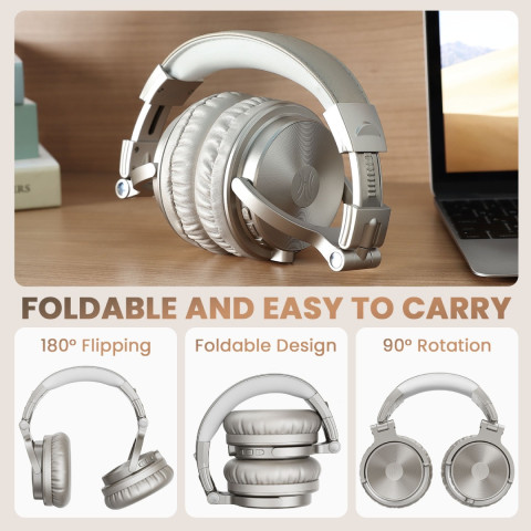 Гарнітура OneOdio Studio Pro C, Bluetooth+3,5мм, Silver
