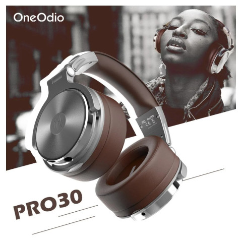 Гарнітура OneOdio Pro 30, 3,5мм/6,35мм, Silver