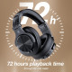 Гарнітура OneOdio Fusion A70, Bluetooth+3,5мм/6,35мм, Black