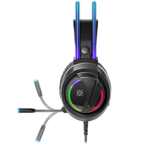 Ігрова гарнітура Defender Flame RGB, кабель 2 м, чорна