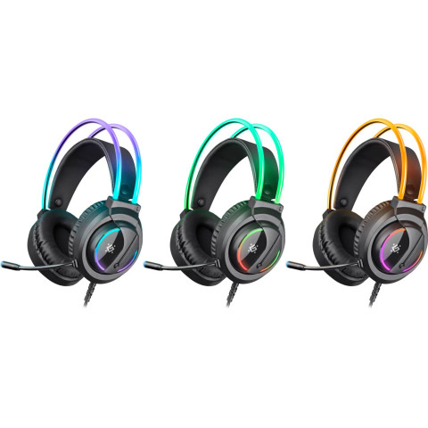 Ігрова гарнітура Defender Flame RGB, кабель 2 м, чорна