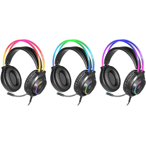 Ігрова гарнітура Defender Flame RGB, кабель 2 м, чорна