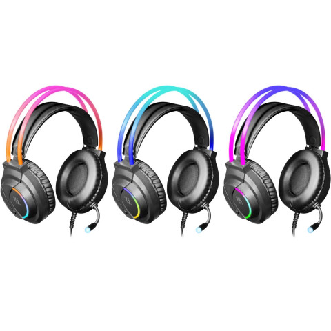 Ігрова гарнітура Defender Flame RGB, кабель 2 м, чорна