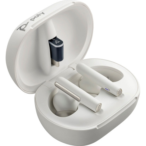 Навушники TWS Poly Voyager Free 60+ Earbuds + BT700C + TSCHC White