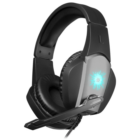 Ігрова гарнітура Defender X-Skull кабель 2.1м, чорно-сіра