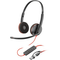 Гарнітура Poly BlackWire C3220 M USB-С + USB-C/A Adapter HS Stereo
