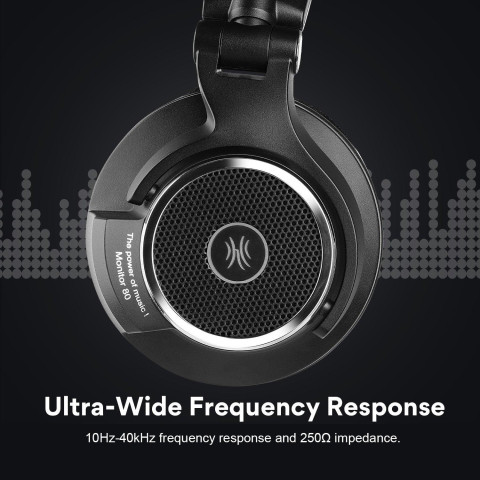 Гарнітура OneOdio Monitor 80, 3,5мм/6,35мм, з кейсом, Black