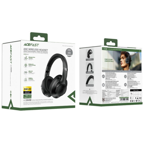 Гарнітура Acefast H4 ANC, Bluetooth, Black