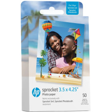 Фотопапір HP Sprocket Zink 3.5"x4.25" Глянцевий, самоклеючий, 50 листів