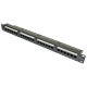 Патч-панель 19", 24xRJ45, UTP, Cat.5e, 1unit, China, з пол. для організації кабелів