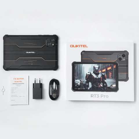 Планшет Oukitel RT3pro 8” HD / 4GB/128GB / G81 / 5150mAh / 16+8Мп / IP69K / LTE Black