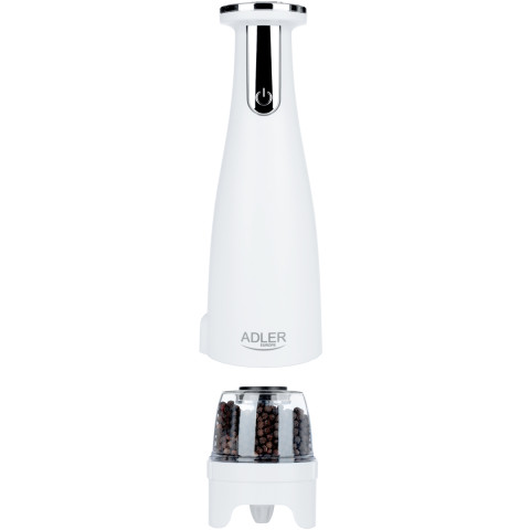 Млинок для спецій Adler AD 4449 white електричний/150мл/керамічні жорна/USB-C/3 змінні млинки/білий