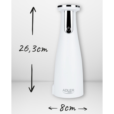 Млинок для спецій Adler AD 4449 white електричний/150мл/керамічні жорна/USB-C/3 змінні млинки/білий