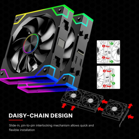 Вентилятор для корпуса 120mm*3 Xilence GAMING XPF360.ARGB PWM