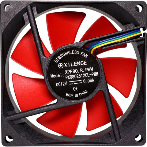 Вентилятор для корпуса 80mm Xilence Performance C XPF80.R.PWM Red/Black, Retail Box
