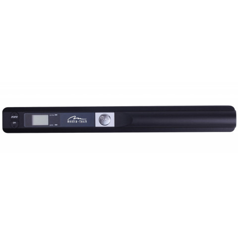 Сканер A4 Media-Tech ScanLine MT4090 (900 dpi, USB, Micro SD, портативний, 2 бат-ки АА, OCR, чорний)