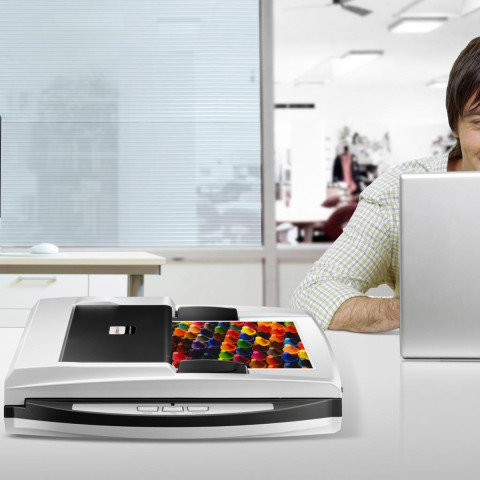 Сканер А4 Plustek SmartOffice PN2040 (1200dpi 48bit 20стор/хв DADF планшетний мережевий)