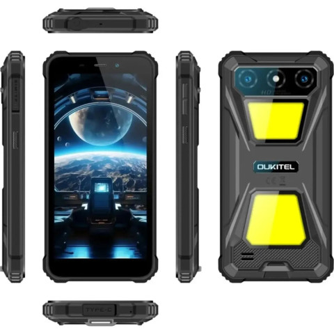 Смартфон Oukitel G5 6" HD+ /4GB/256GB T310 /6300mAh /Ліхтар/13+5Мп/ IP69K/Black